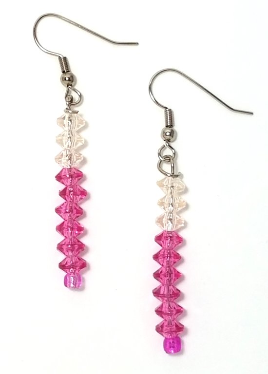 Pink Glass Earrings 