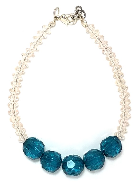 Rondelle Crystal Blue Bracelet MB101